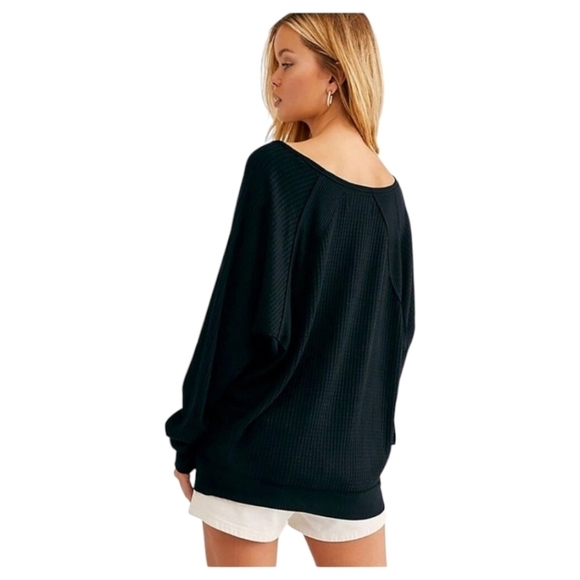 Free People Santa Clara Thermal in Black|Size: M - Picture 5 of 7